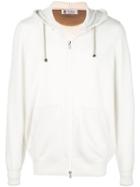 Brunello Cucinelli Zipped Hoodie - White