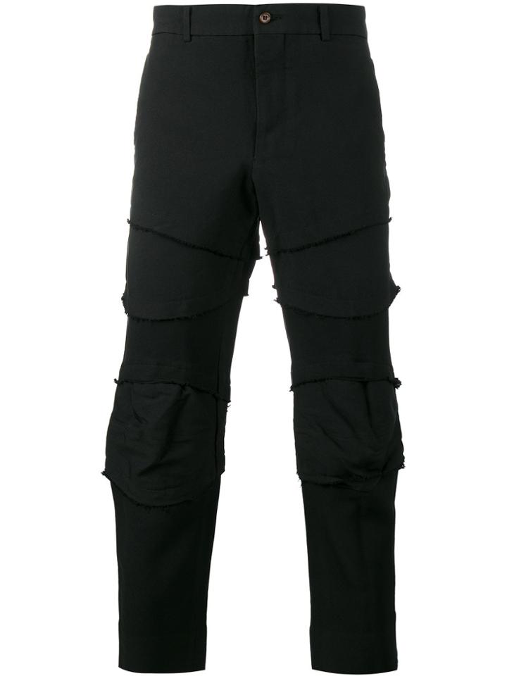 Comme Des Garçons Homme Plus Biker Knee Gabardine Trousers - Black