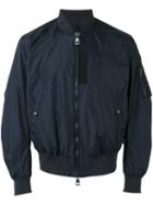Moncler Crinkle Effect Utility Bomber Jacket, Men's, Size: 1, Blue, Polyamide/nylon