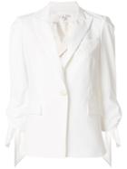 Veronica Beard Tie Cuff Detail Blazer - White