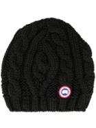Canada Goose Chunky Cable Knit Beanie Hat