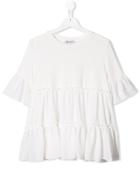Dondup Kids Ruffled T-shirt - White