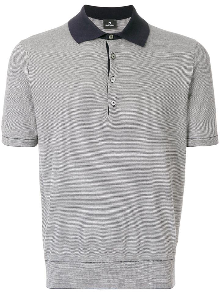 Ps By Paul Smith Contrast Collar Polo Shirt - Blue