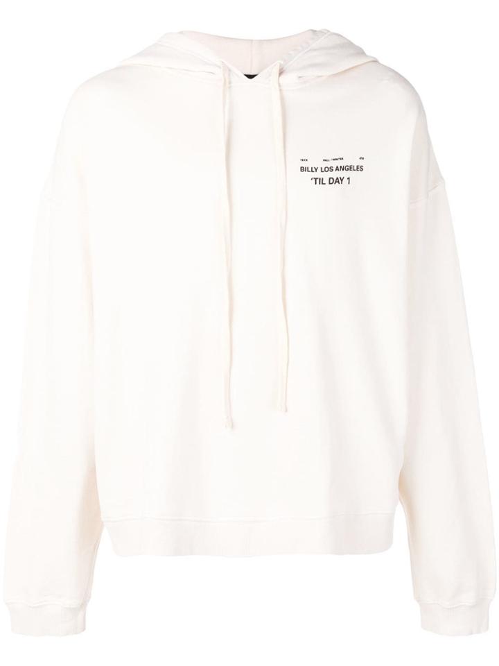 Billy Los Angeles Printed Logo Hoodie - White