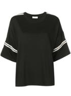 Closed Striped Oversized T-shirt - Black