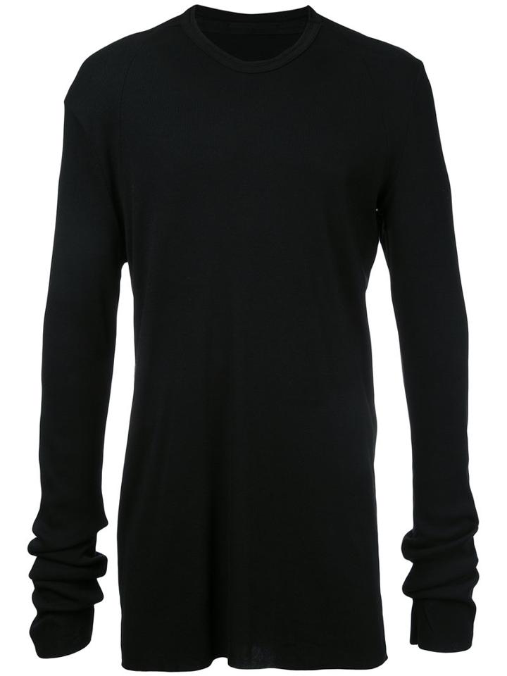 Julius - Round Neck Top - Men - Cotton/lyocell - 2, Black, Cotton/lyocell