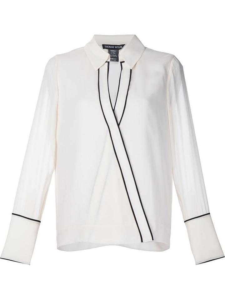Thomas Wylde Contrast Trim Blouse