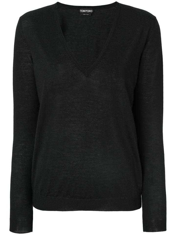 Tom Ford V-neck Jumper - Black
