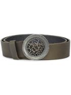 Ivo Scunzani Round Buckle Belt - Green