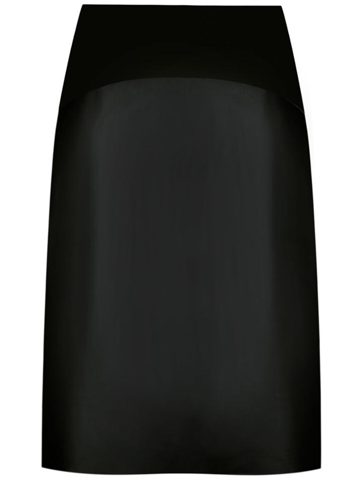 Egrey Chamois And Leather Skirt - Black