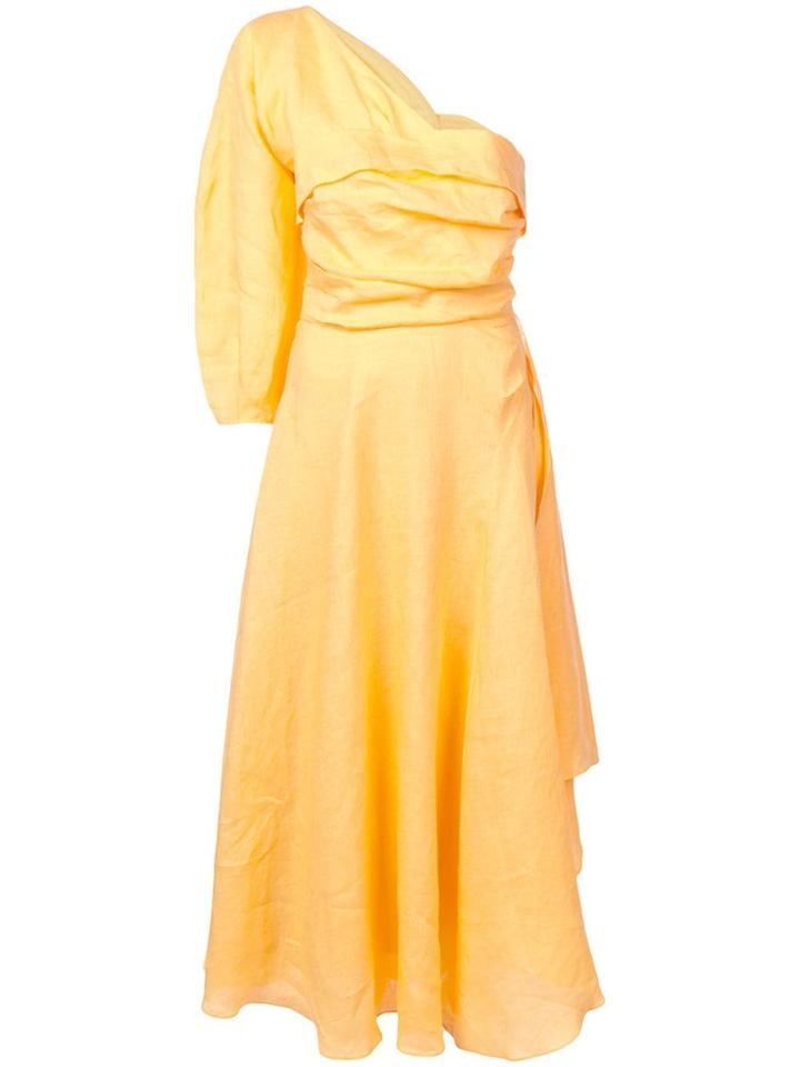 Rachel Comey Tipple One-shoulder Flared Dress - Yellow