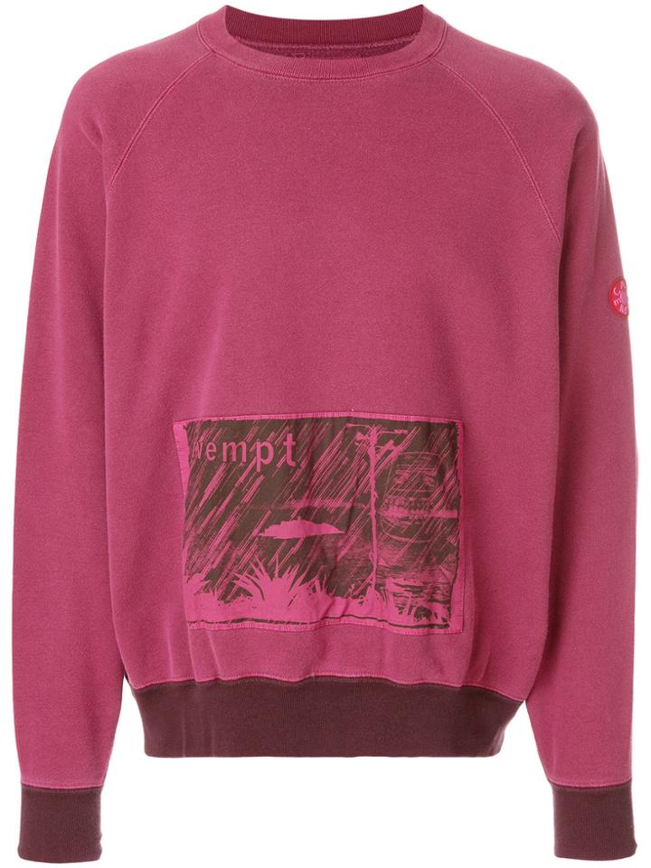 Cav Empt Logo Patch Sweatshirt - Pink & Purple