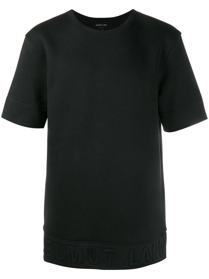 Oversized Neoprene T-shirt, Men's, Size: Small, Black, Polyester/rayon/spandex/elastane, Helmut Lang
