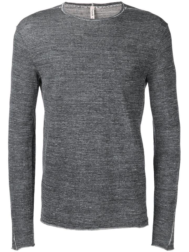 Transit Crew Neck Jumper, Men's, Size: 50, Grey, Cotton/nylon/viscose