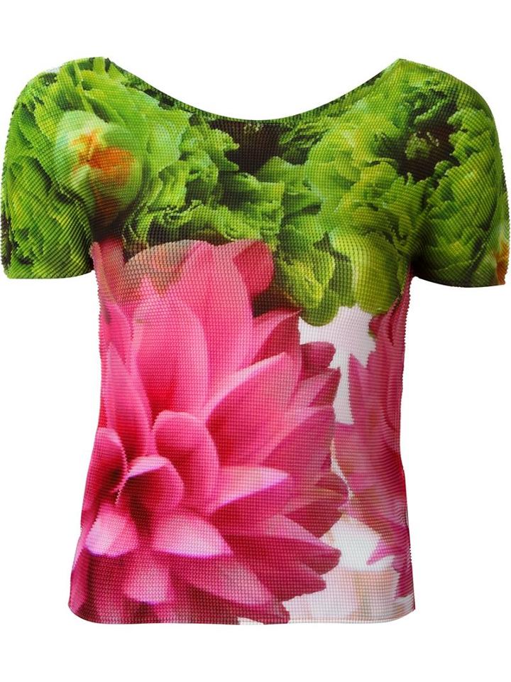 Issey Miyake Cauliflower Fitted Floral Print T-shirt