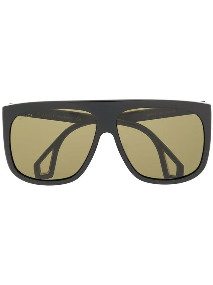 Gucci Eyewear Mask Aviators - Black