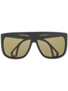 Gucci Eyewear Mask Aviators - Black