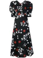 Isa Arfen Floral Print Dress - Black