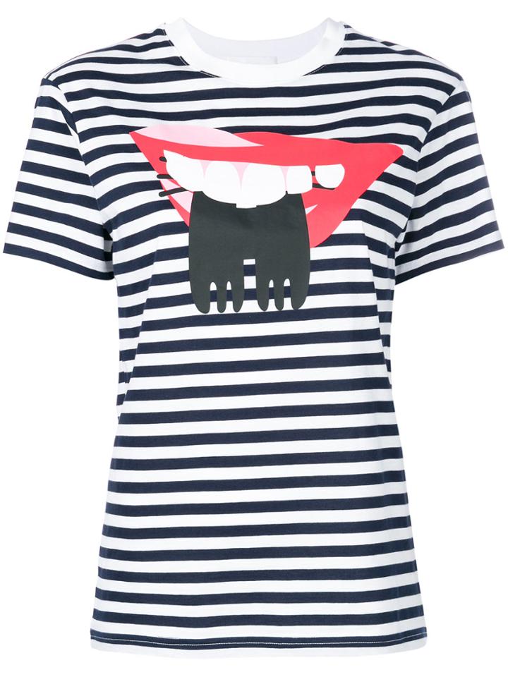 Peter Jensen Jersey Lips T-shirt - Blue