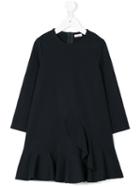 Il Gufo - Ruffled A-line Dress - Kids - Polyamide/spandex/elastane/viscose - 10 Yrs, Blue