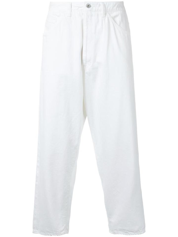 Bukht 'big Denim Ow' Trousers, Men's, Size: 2, White, Cotton