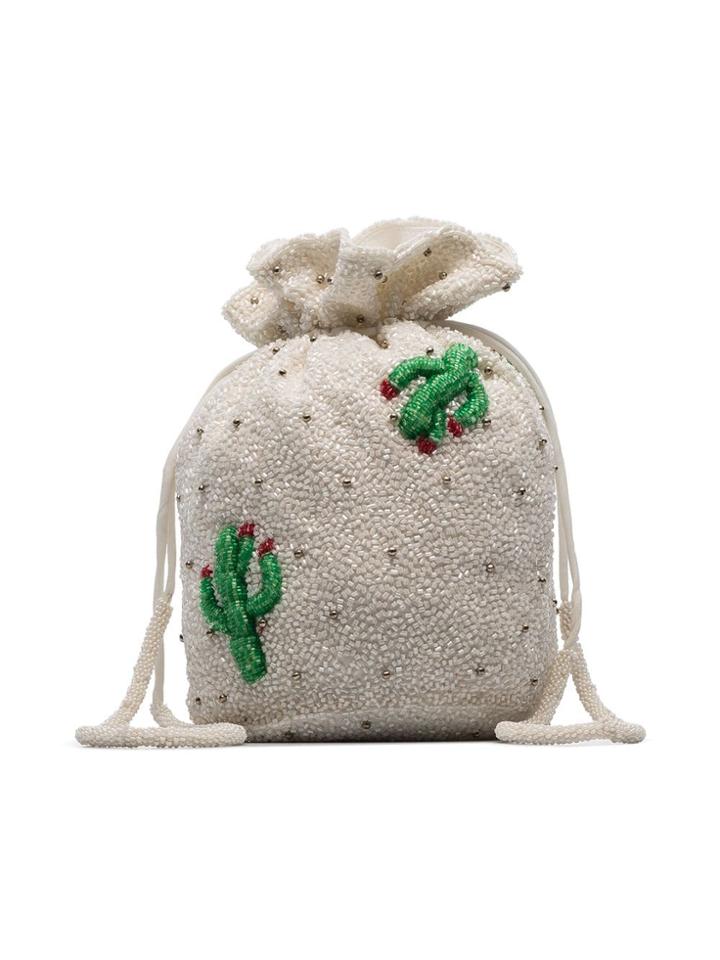 Ganni White, Green And Red Monticello Sequin Embellished Bag