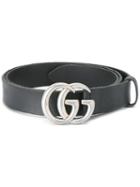 Gucci Interlocking Gg Buckle Belt, Men's, Size: 105, Black, Calf Leather