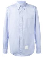 Thom Browne Grosgrain Placket Shirt, Men's, Size: 3, Blue, Cotton
