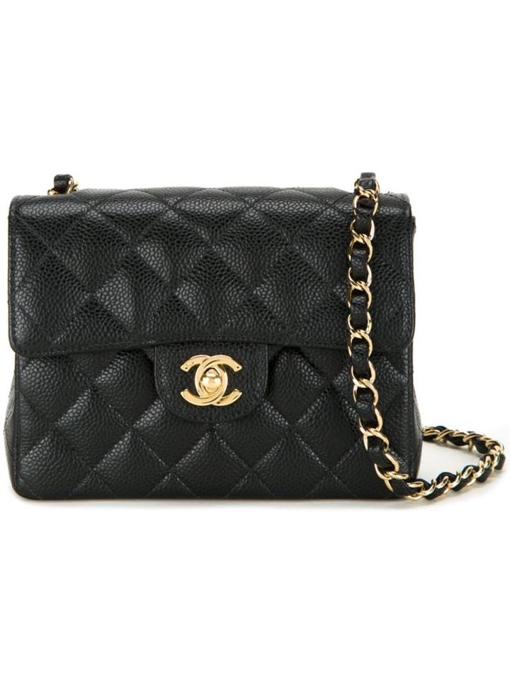 Chanel Vintage Mini Flap Shoulder Bag, Women's, Black