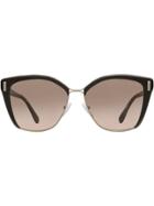Prada Eyewear Oversized Frame Sunglasses - Black