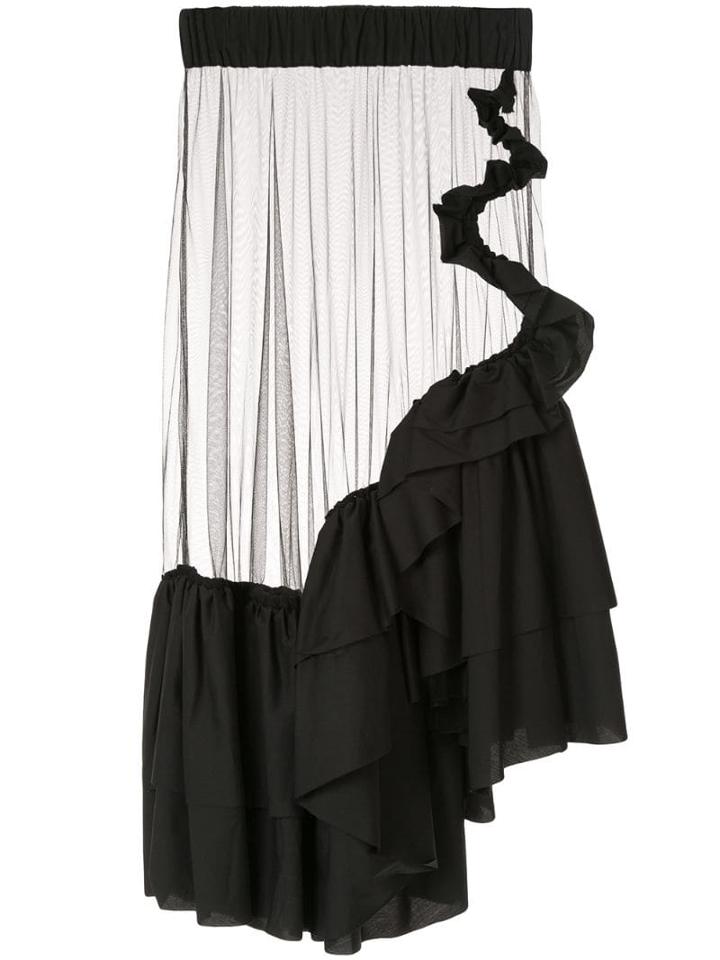 Roberts Wood Sheer Tulle Skirt - Black