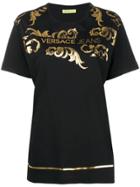 Versace Jeans Couture Foiled Baroque Logo T-shirt - Black
