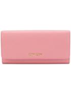 Miu Miu Classic Continental Wallet - Pink & Purple