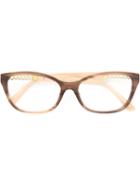 Bulgari - Square Frame Glasses - Women - Acetate/metal (other) - One Size, Brown, Acetate/metal (other)