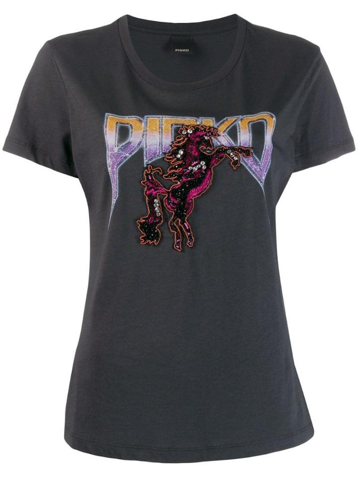 Pinko Appliqué T-shirt - Black