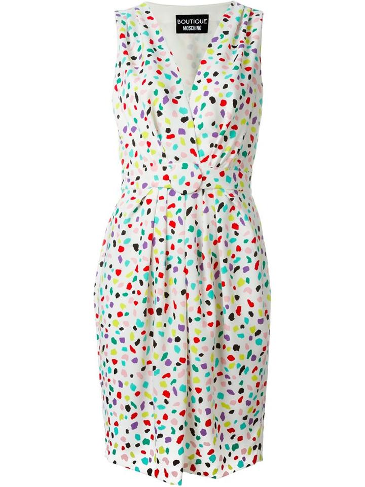 Boutique Moschino Spot Print V-neck Dress