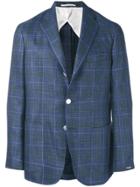 Barba Jimmy Check Blazer - Blue