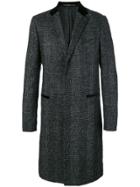 Givenchy Check Formal Coat - Grey