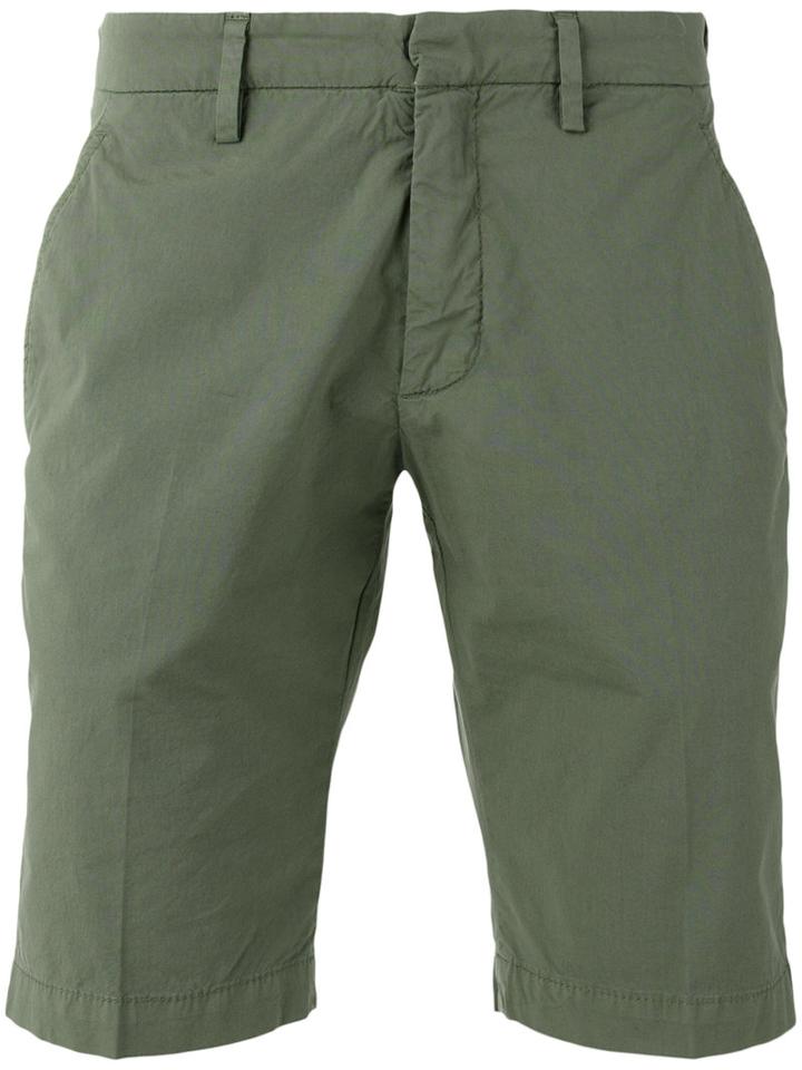 Dondup Classic Shorts, Men's, Size: 34, Green, Cotton/spandex/elastane
