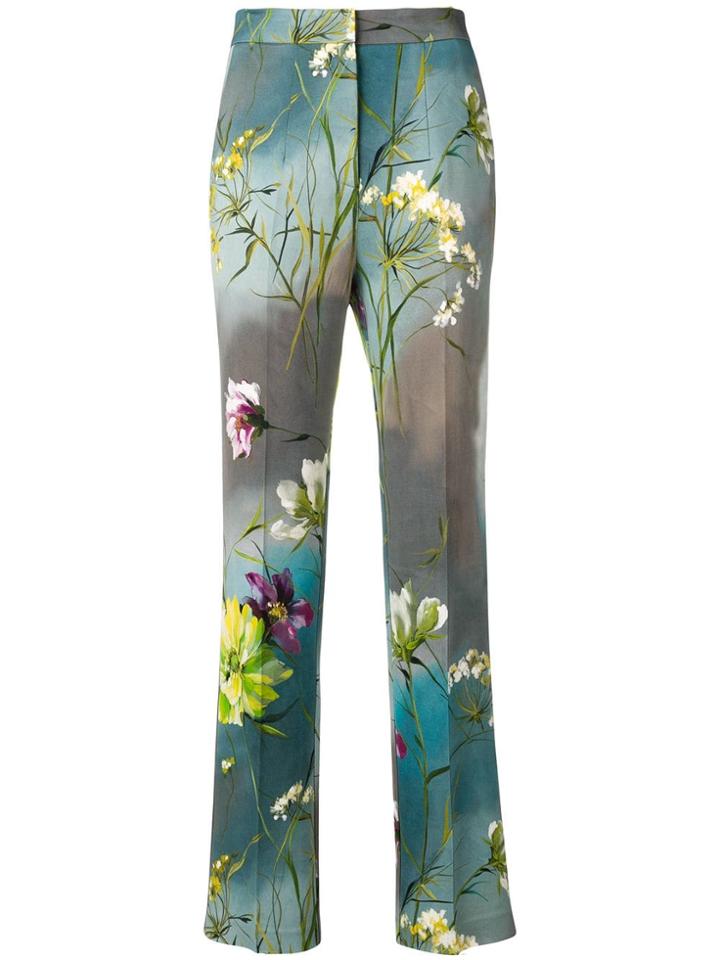 Blumarine Floral Tailored Trousers - Grey