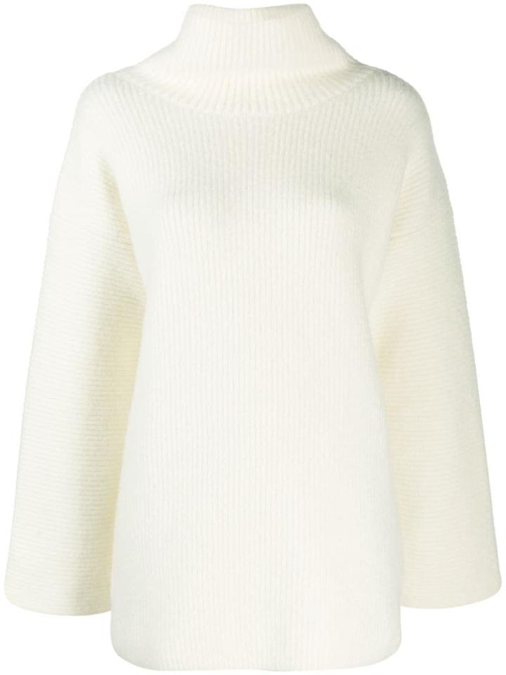 Jacquemus Ribbed Turtle Neck Jumper - White