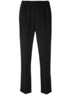 Aspesi Elastic Waist Straight Trousers - Black