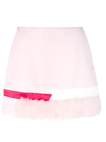 Caitlin Price Detailed Mini Skirt, Women's, Size: Medium, Pink/purple, Polyester