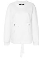 Karl Lagerfeld Oversized Mesh Sweatshirt - White