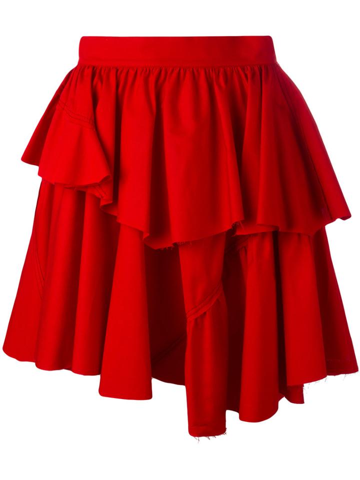 Philosophy Di Lorenzo Serafini - Layered Skirt - Women - Cotton - 42, Red, Cotton