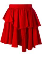 Philosophy Di Lorenzo Serafini - Layered Skirt - Women - Cotton - 42, Red, Cotton