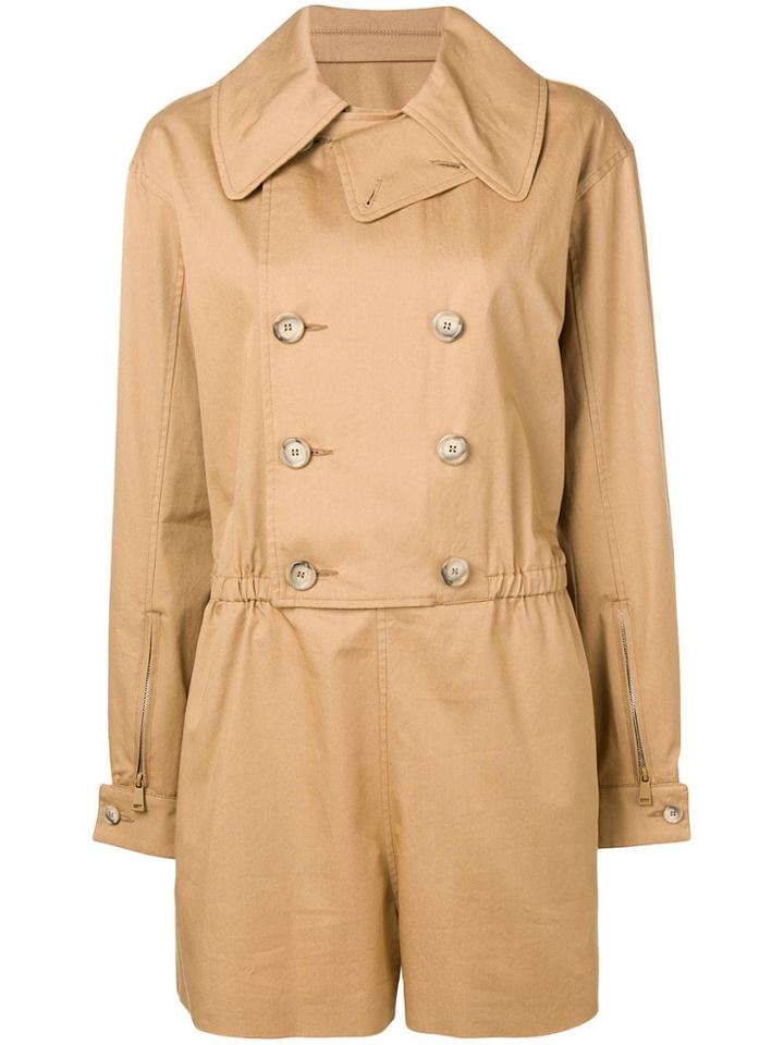 Maison Margiela Double-breasted Playsuit - Neutrals