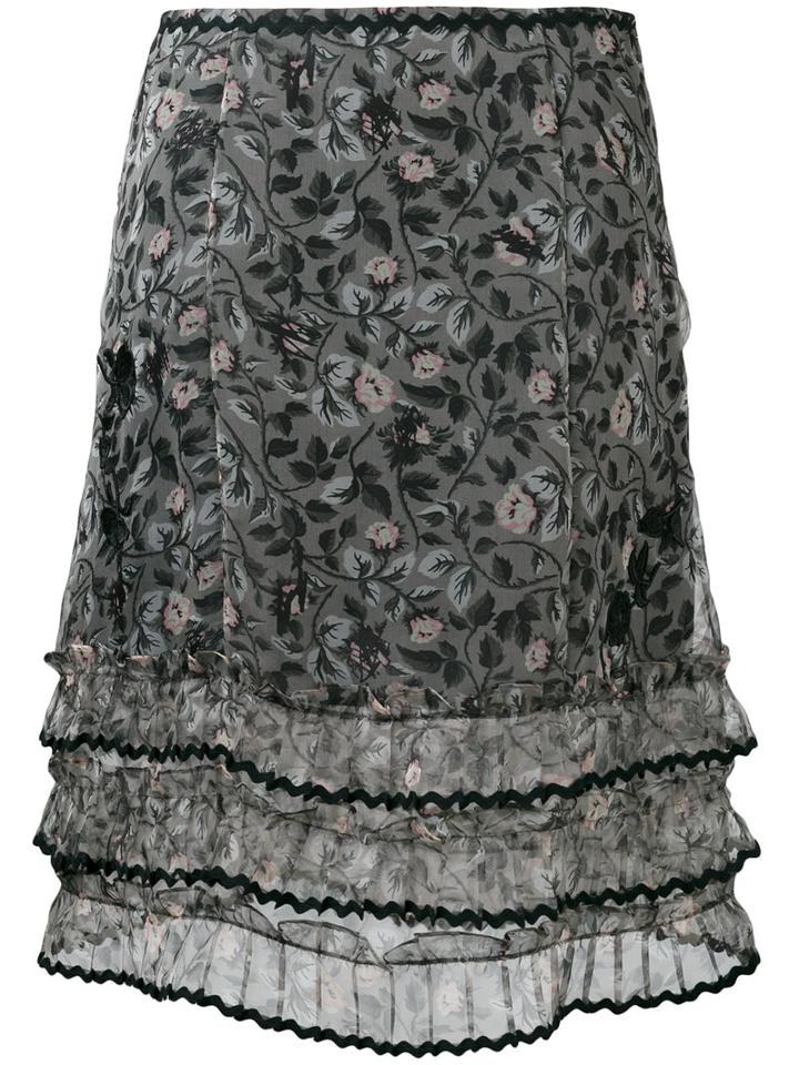 Coach - Printed Skirt - Women - Silk/polyamide/polyester/viscose - 2, Grey, Silk/polyamide/polyester/viscose