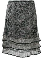 Coach - Printed Skirt - Women - Silk/polyamide/polyester/viscose - 2, Grey, Silk/polyamide/polyester/viscose