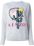 Kenzo 'cactus' Sweatshirt, Women's, Size: Xs, Grey, Cotton